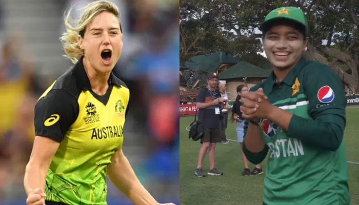 Fatima Sana (right), Elsa Perry (left) - Photo courtesy of Cricket Australia
