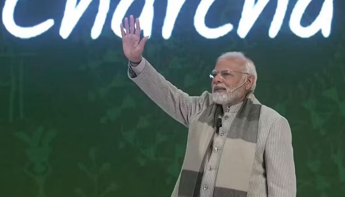 Indian Prime Minister Narendra Modi declared the student's question out of the syllabus Screen grab