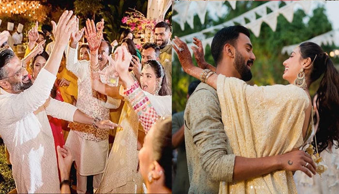 Athiya Shetty shared pictures of Sangeet Thanks to Instagram