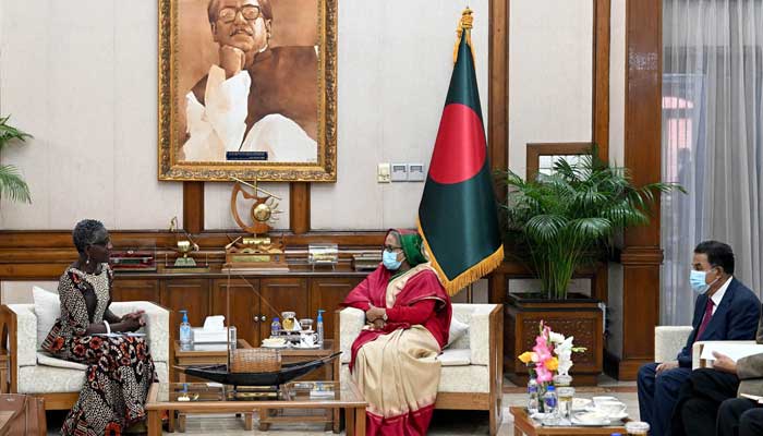 January 16, 2023: IMF Deputy Managing Director Antoine Monceau meets Bangladesh Prime Minister Hasina Wajid.