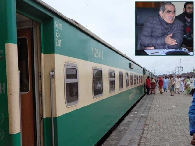 The rest of the trains will also be upgraded gradually, Federal Minister of Railways Khawaja Saad Rafique.  Photo: Express