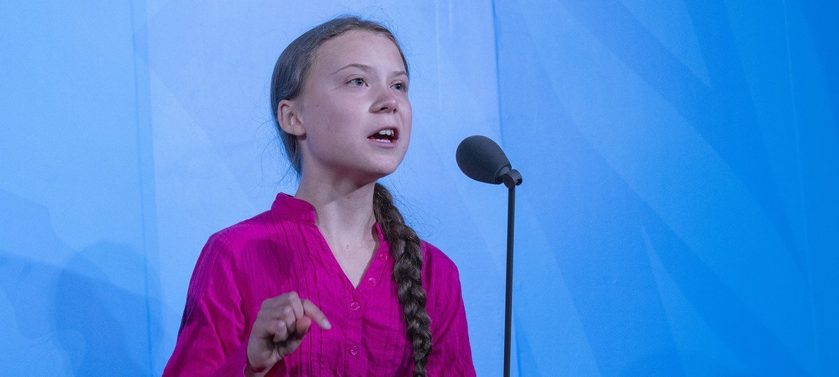 Swedish climate activist, Greta Thunberg , speaks at the opening of the UN Climate Action Summit 2019. Swedish climate activist, Greta Thunberg , speaks at the opening of the UN Climate Action Summit 2019.
