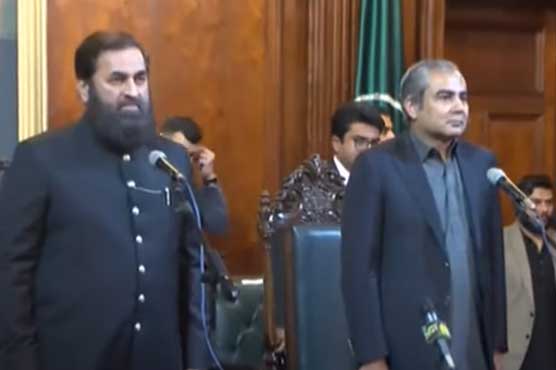 Caretaker Chief Minister Mohsin Raza Naqvi took the oath of office