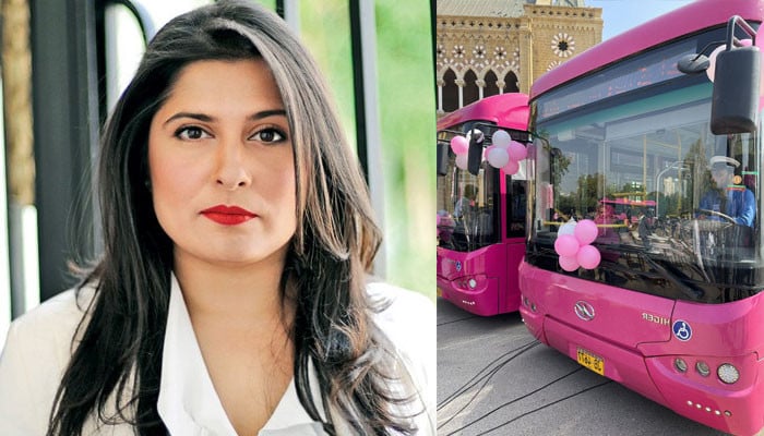 Pink bus service is a great initiative for women, says Sherman Obaid Chinoy