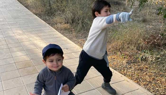 Timur and Jahangir pose casually for a photo Timur and Jahangir pose casually for a photo