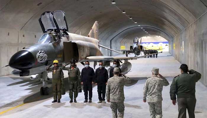 Iran has revealed its underground air force base Iran has revealed its underground air force base