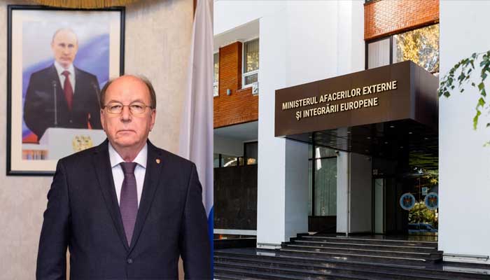 Moldova summons Russian ambassador over airspace violation Right Moldovan Foreign Ministry office, left Russian Ambassador to Moldova