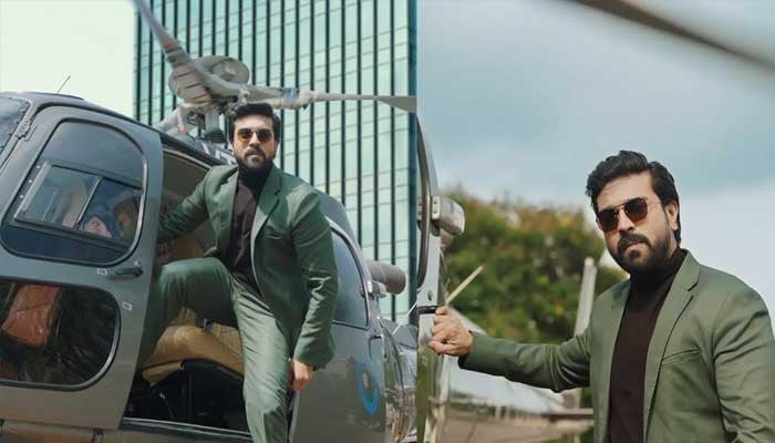 Ram Charan reached the set by helicopter for the shooting of the film