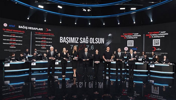 Turkey raises .1 billion in telethon for earthquake victims Turkey raises .1 billion in telethon for earthquake victims