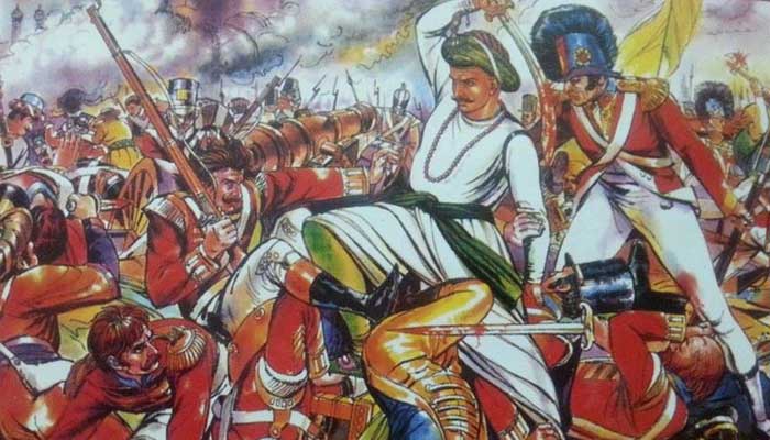 Tipu Sultan's family's decision to file a defamation suit against Indian politicians In this painting, the bravery of Tipu Sultan during the battlefield has been drawn.