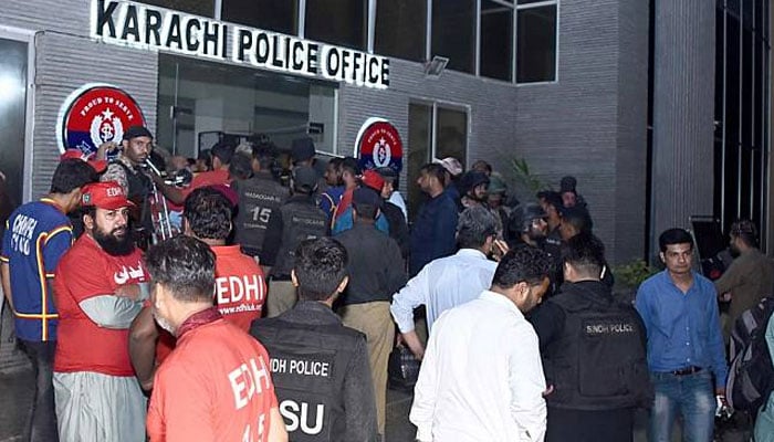 Karachi police attack case, nephew arrested uncle File photo