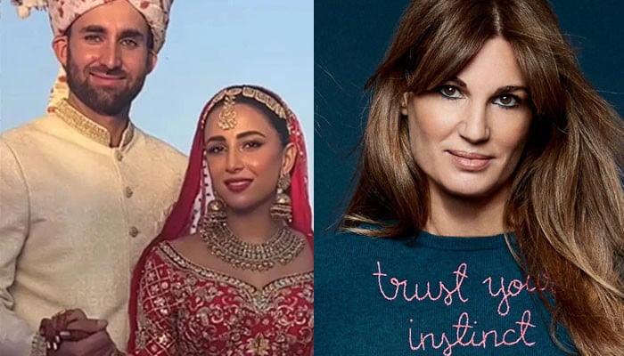 Jemima Goldsmith reacts to Ishna Shah's wedding video