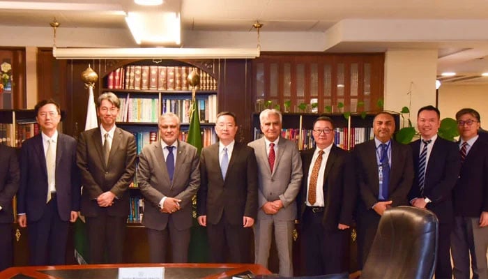 Ishaq Dar meeting with delegation of ADB Executive Directors Screen grab