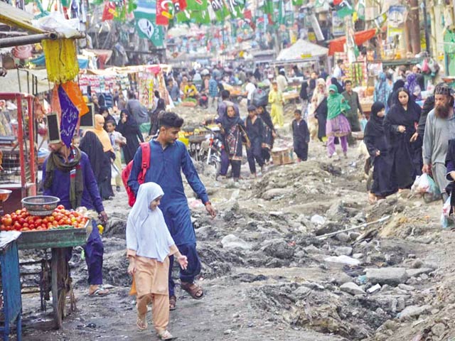 Delayed repair of broken roads, piles of garbage