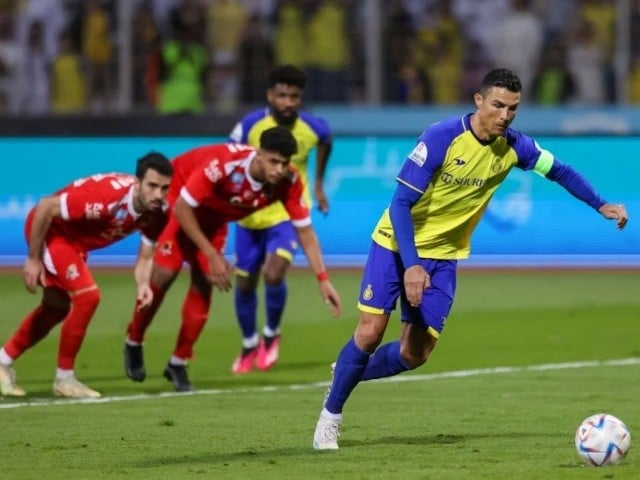 Ronaldo completed 500 league goals by scoring 4 goals for Nasr The striker has scored 503 league goals for the club so far. Photo: AFP