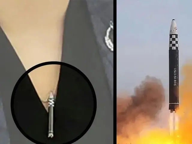 Kim Jong-un's wife wears ballistic missile necklace, photo goes viral Kim Jong-un's wife wears ballistic missile necklace, photo goes viral