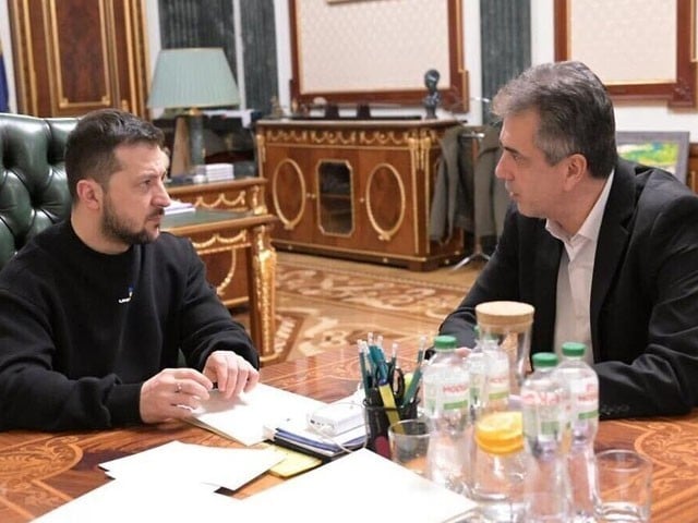 Israeli Foreign Minister and Ukrainian President meet; Iran is a common enemy The Israeli Foreign Minister has arrived on a visit to Ukraine, Photo: AFP