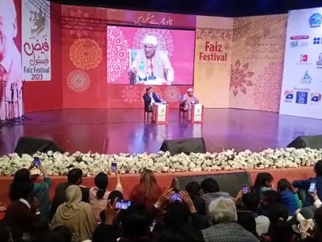 Second day of Faiz Festival, participation of Indian poet Javed Akhtar