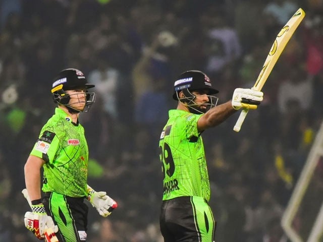 Lahore Qalandars set a big target of 242 runs to win against Peshawar Zalmi Photo ESPNcricinfo