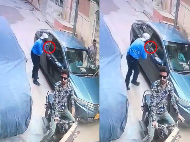 A citizen who was taking children to school in Karachi hanged himself on the threshold of his house Photo screen grab