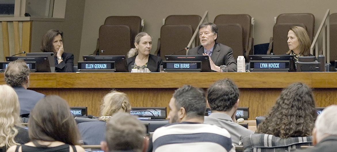 Film director Ken Burns discusses his film at the UN.