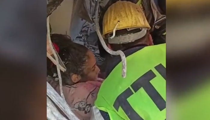 A 26-year-old woman was pulled alive from the rubble 201 hours after the earthquake