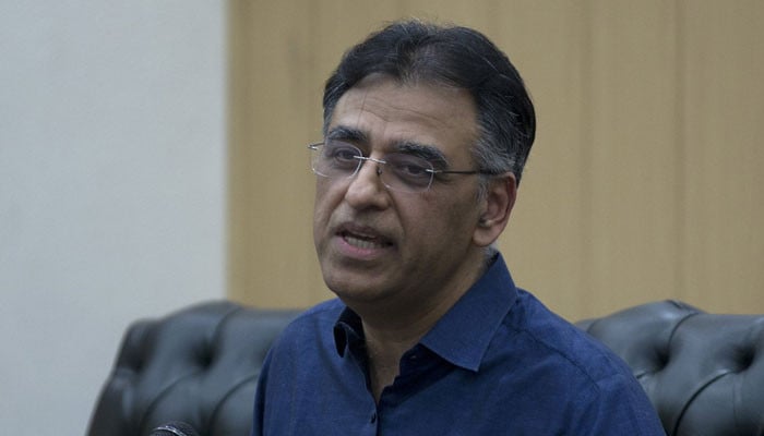 Asad Umar's reaction to NAB notice to Bushra Bibi