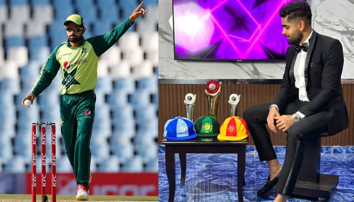 Babar Azam shared photos with ICC Awards