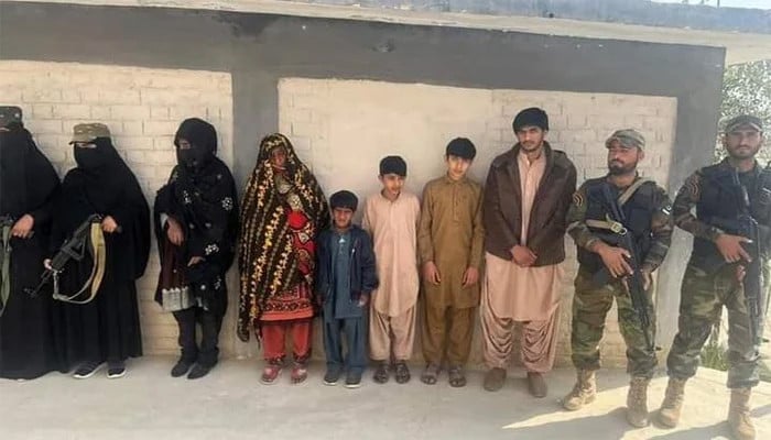 Barkhan incident, recovered woman and children were produced in court