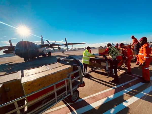 C-130 aircraft of Pakistan Air Force reached Turkey with relief supplies