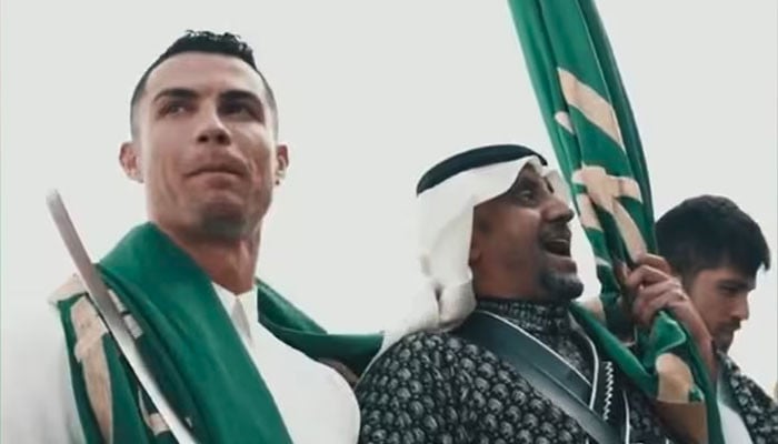 Cristiano Ronaldo celebrates Saudi Arabia's foundation day