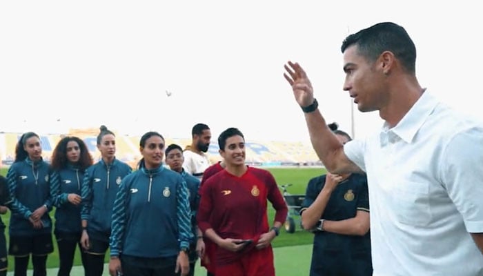 Cristiano Ronaldo's meeting with Saudi women footballers