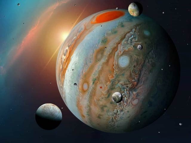 In the race of the moons, the planet Jupiter again took the lead, making the total number 92