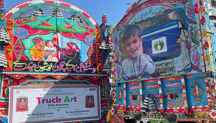 Inauguration of truck art project for anti-polio awareness