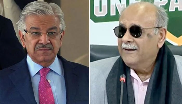 Khawaja Asif rained on Najam Sethi's tweet