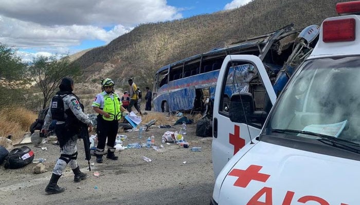 Mexico, migrant bus crash, 17 dead