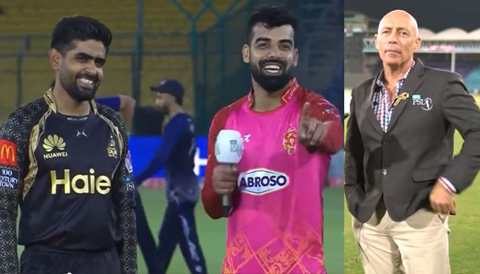 On the occasion of the toss, Shadab Khan told Danny Morrison that Babar Azam is a virgin