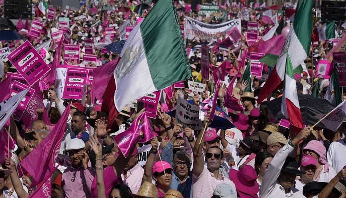 Protest rallies in different cities against electoral reforms in Mexico