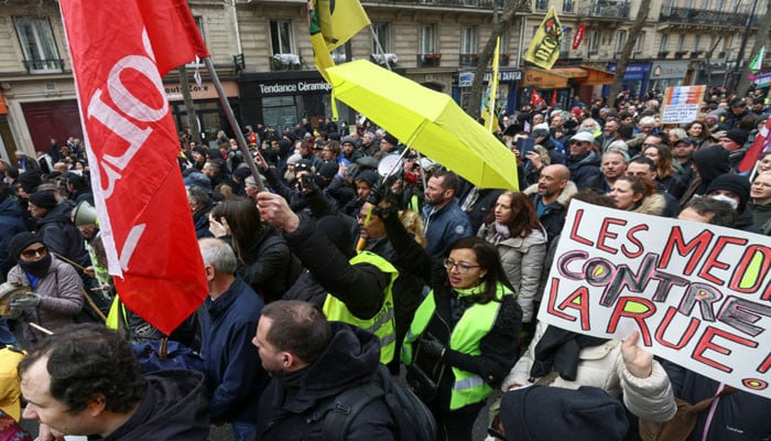 Protests against pension reform in France