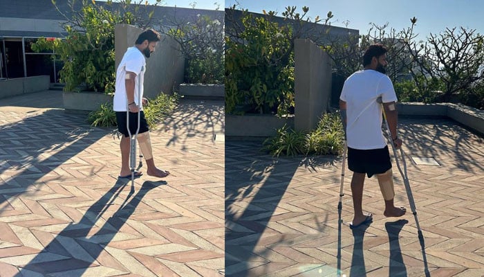 Rishabh Pant started walking with crutches