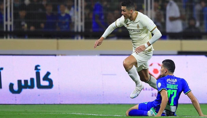 Ronaldo also scored a goal in action for the first time with Nasr