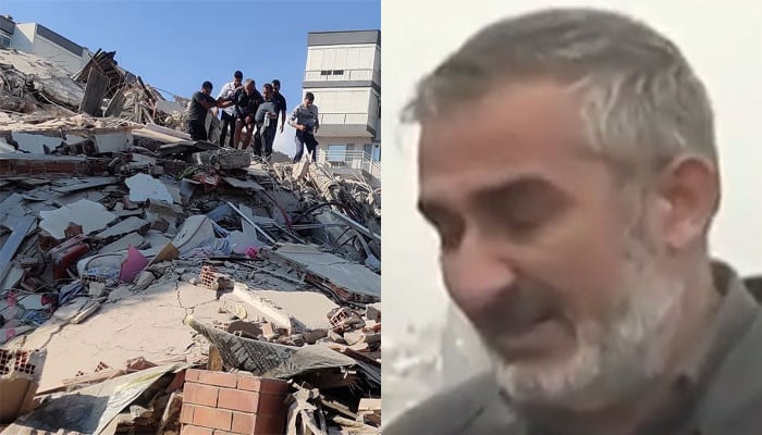 Seeing the destruction in Turkey and Syria, the reporter could not control his emotions