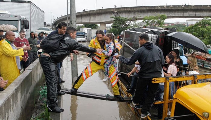 The death toll from floods and landslides rose to 40