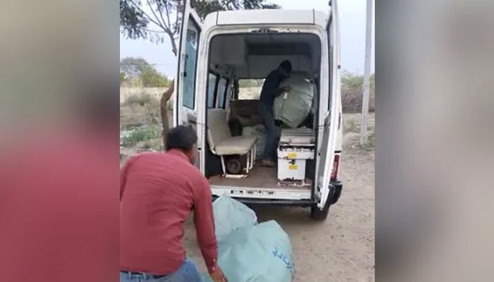 Transferring shoes instead of patients in ambulances in India