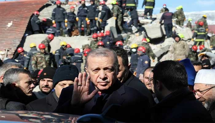 Turkish President Recep Tayyip Erdogan's visit to the earthquake-affected areas