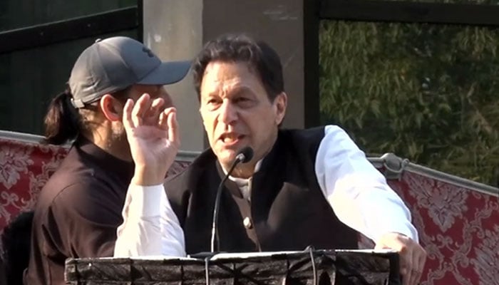 Imran Khan's important announcement after the speech Photo screen grab