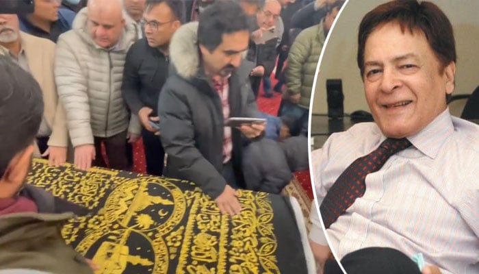 Funeral prayer and burial of Qavi Khan in Canada Screen grab