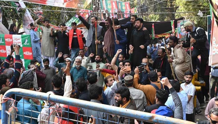 PTI's announcement to end Judiciary Rescue Rally in Lahore Photo file