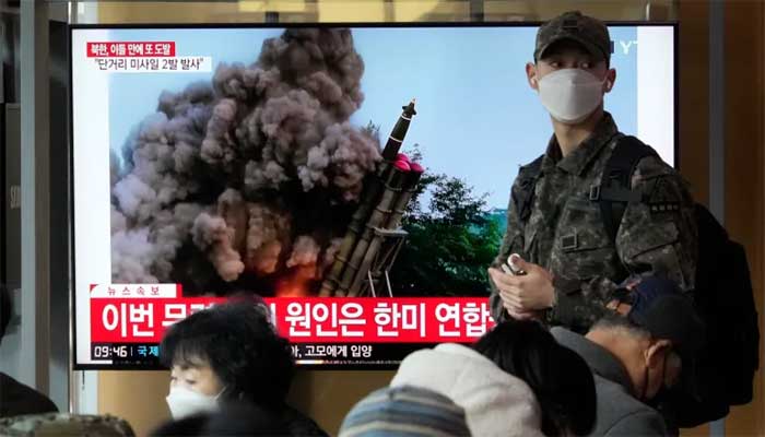 North Korea test-fires a short-range ballistic missile North Korea test-fires a short-range ballistic missile