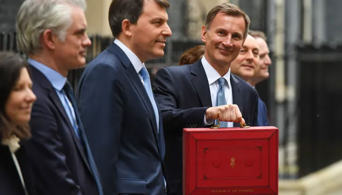 The British Chancellor presented the budget for the new financial year The British Chancellor presented the budget for the new financial year